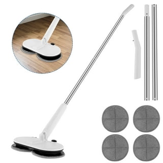 Electric Mop, Cordless Spin Mop for Floor Cleaning, AlfaBot S1 Cordless Mop  with Water Sprayer and LED Headlight, Super Quite & Rechargeable Floor