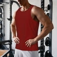 thumbnail image 5 of Balery Maroon Pattern Men's Workout Tank Top Gym Muscle Tee Fitness Bodybuilding Sleeveless T Shirt Quick Dry Fit Muscle Tank Top Slim-Fit Tank-Medium, 5 of 7
