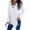White, variant on Dyfzdhu Long Sleeve T Shirts for Women Trendy V Neck Lace-Up Collar Loose Top Strappy Blouse Black