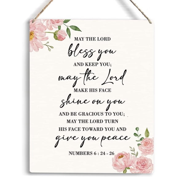 Christian Inspirational Wall Art May The Lord Bless You And Keep You Christian Blessing Quote Wall Decor Religious Gifts Wall Decor Christian Bible Verse Wall Art Wooden Hanging Sign 8 X 10