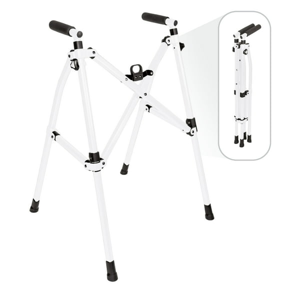 Andador Stander Wonder Walker Lite, ligero y plegable, para adultos, personas mayores y ancianos. Andador de viaje plegable para mayor movilidad. Andador estándar compacto sin ruedas. Blanco intenso.