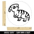 thumbnail image 2 of Chibi Parasaurolophus Dinosaur Self-Inking Rubber Stamp Ink Stamper - Red Ink - Large 1-1/2 Inch, 2 of 7