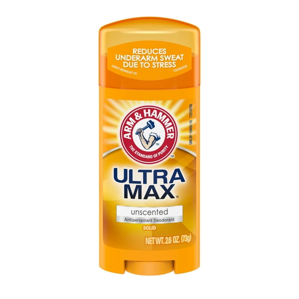 ARM & HAMMER ULTRA MAX Solid Antiperspirant Deodorant, Unscented, 2.6
