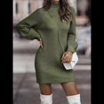 thumbnail image 4 of Suéteres Tipo Cárdigan para Mujer, Abiertos Al Frente, para Otoño e Invierno, de Larga, Holgados, Informales, para Abrigo. Verde XL, 4 of 10