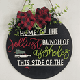 thumbnail image 4 of Listado de decoración con tema navideño Placa de bienvenida para puerta interesante de Navidad Placa de puerta con decoración navideña Tarjeta navideña, 4 of 5