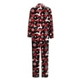 thumbnail image 4 of MUXiin Family Christmas Pajamas Matching Sets,Satin Silk Family Matching Pajamas Set Long Sleeve Button Down Two Piece Sleepwear Loungewear Nightwear For Parents And Kids, 4 of 4