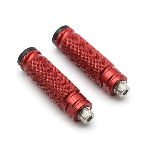 8mm Motorcycle Long Rearsets Footrest Footpegs Foot pegs Pedal Universal Red