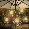 thumbnail image 4 of Paquete de 5 luces LED enchufables con forma de estrella, esferas de luz para fuegos artificiales para exteriores, 8 modos, luces colgantes impermeables para decoración de patio, 4 of 5