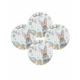 thumbnail image 7 of 13 Inch Round Placemats Set of 4, Easter Non Slip Heat Insulation PP Table Mats, Spring Rabbit Colorful Eggs Tree Blue White Plaid Washable Place Mats for Kitchen Dining Party Table Decor, 7 of 7
