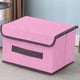 thumbnail image 1 of Caja de Almacenamiento Plegable de Tela de Lino con Tapa - Paquete de 2 Organizadores de Tela para Ropa, Juguetes y Organización Del Hogar, 36 X 25 X 23 Cm, Asas, Diseño Compacto, 1 of 4