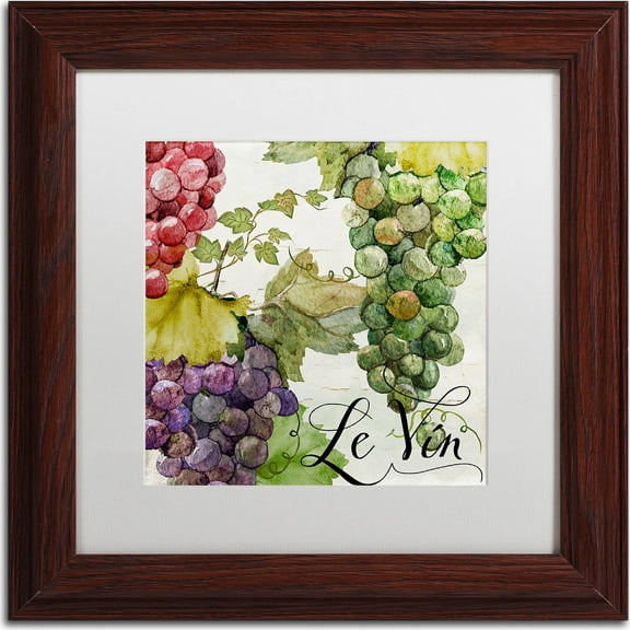 Trademark Fine Art "Wines of Paris II" Canvas Art by Color Bakery, White Matte, Wood Frame