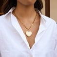 thumbnail image 4 of Sunyuer 18K Gold-Plated Stainless Steel & Resin Heart Pendant Necklace for Women - Classic & Versatile Fashion Jewelry with Fade-Resistant Finish, 4 of 7