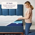 thumbnail image 5 of Sleep Innovations Cool Comfort Dual Layer 4 Inch Memory Foam Mattress Topper, Twin Size, Medium Plush, 2 Inch Cooling Gel Memory Foam Plus 2 Inch Pillow Top Cool Cover, 5 of 10