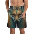 thumbnail image 1 of Fotbe Vintage Pattern Fox Trajes de Baño Estampados para Hombre, Shorts de Verano de Secado Rápido, Ropa de Playa, Bañadores-Large, 1 of 6