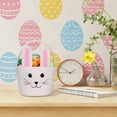 thumbnail image 6 of Home textile storage,Easter Basket For Toddler Woven Baby Easter Basket With Handle Empty Bunny Egg Basket For Girls Boys Kids, 6 of 8