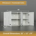 thumbnail image 3 of POLIHOME Farmhouse Kitchen Wall Amount Storage Cabinets with 3 Doors and Shelves, 36inch, 3 of 6