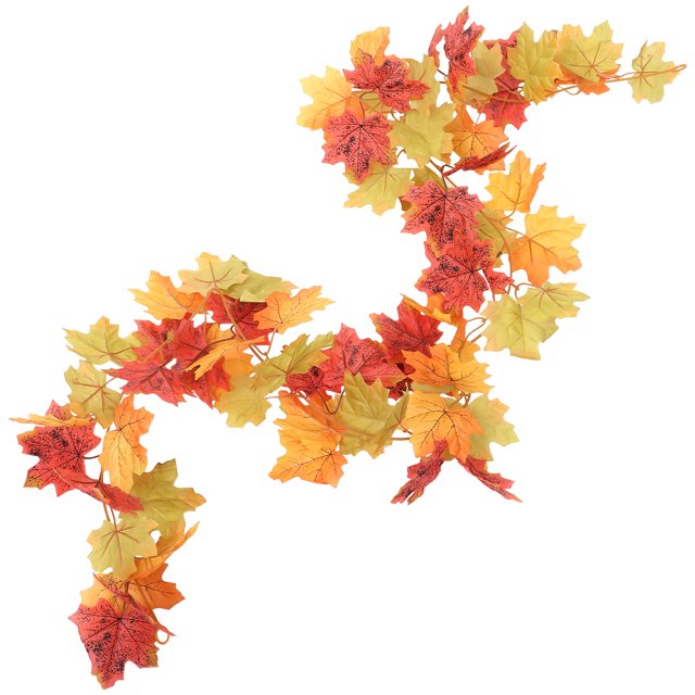 Guirnalda de otoño Hoja de arce Enredadera colgante Guirnalda artificial de hoja de arce de otoño