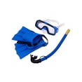 thumbnail image 2 of PINXOR Kids 4Piece Diving Snorkeling Set Blue Mask Goggles Snorkel and Flippers for Swimming and Diving, 2 of 8