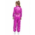 thumbnail image 2 of Doomiva Boys Girls 2Pcs Tracksuit Shiny Metallic Dance Outfits Long Sleeve Jacket with Pants Set Hip Hop Jazz Dance Hot Pink 12, 2 of 7