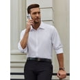 thumbnail image 6 of sogami Men's Stretch Long Sleeve Dress Shirt Wrinkle Free Formal Shirt, 6 of 7