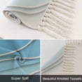 thumbnail image 6 of Blue Aqua Ombre Hallway Runner Rug 2'x6', Modern Geometric Abstract Aesthetic Cream Washable Entryway Rug with Tassels, Woven Cotton Laundry Room Rugs Long Carpet for Bathroom Sink Foyer Bedroom, 6 of 9