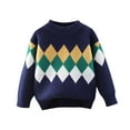 thumbnail image 2 of Wancir Kids Boys Long Sleeve Sweater Knit Crewneck Pullover Striped Sweater for 2~13 Years, 2 of 3