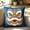 A1, variant on Decorative Lion Head Pillow Cover, Sofa Couch Accent Cushion, Soft Flock Fabric, Living Room Bedroom Outdoor Decor, Blue Red Yellow White Green Purple Brown, 45x45cm
