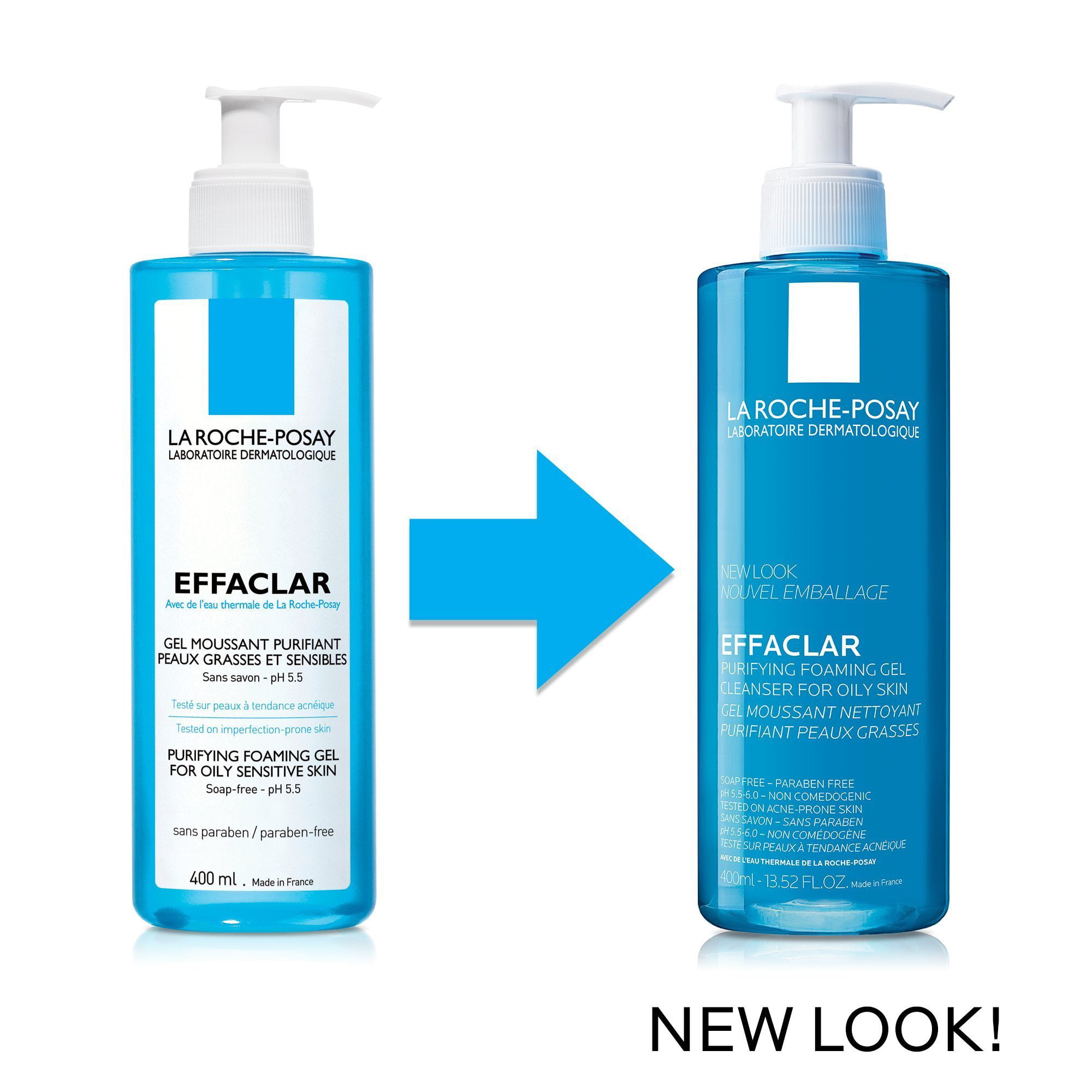 La Roche-Posay Effaclar Purifying Foaming Gel Cleanser Oily Skin, 13.52 fl oz - Walmart.com