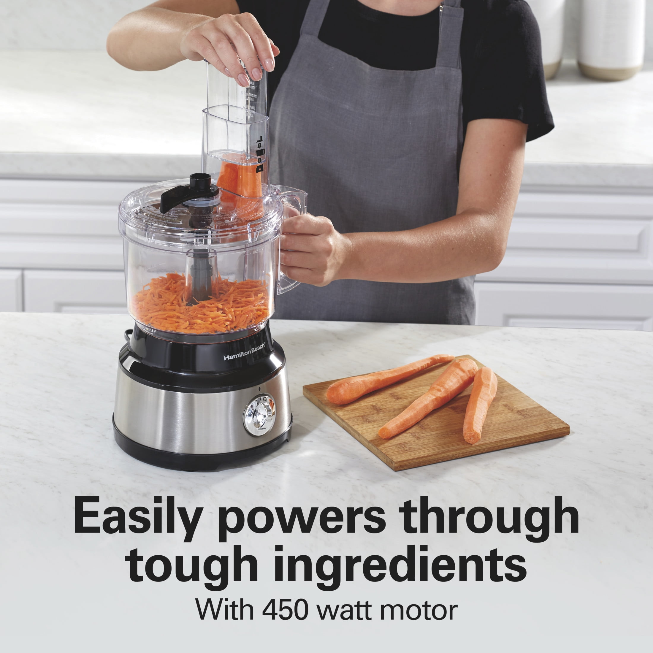 Hamilton Beach 10 Cup Food Processor and Chopper with Extra Large Chute and Bowl Scraper, Black