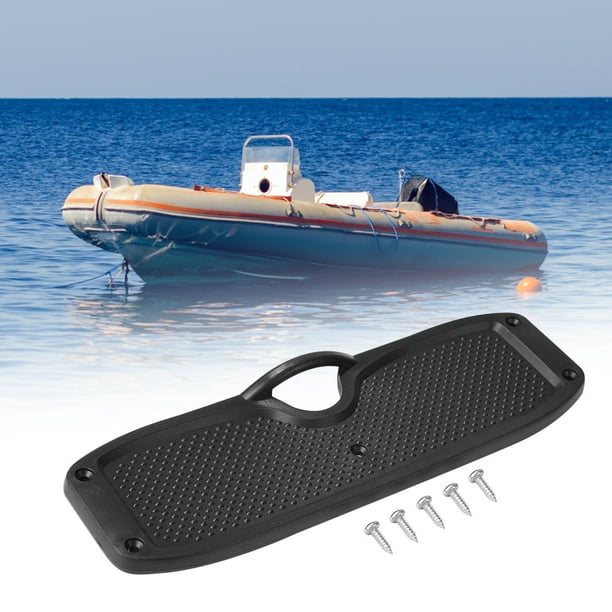 Peggybuy Black Transom Plate for Inflatable Boat Rubber Dingy Yacht Fishing  Accessories