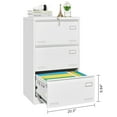 thumbnail image 3 of 3 Drawers Home Office File Cabinet, Metal Lateral Filing Cabinet With Lock For /Legal/Letter/A4/F4, 3 of 15