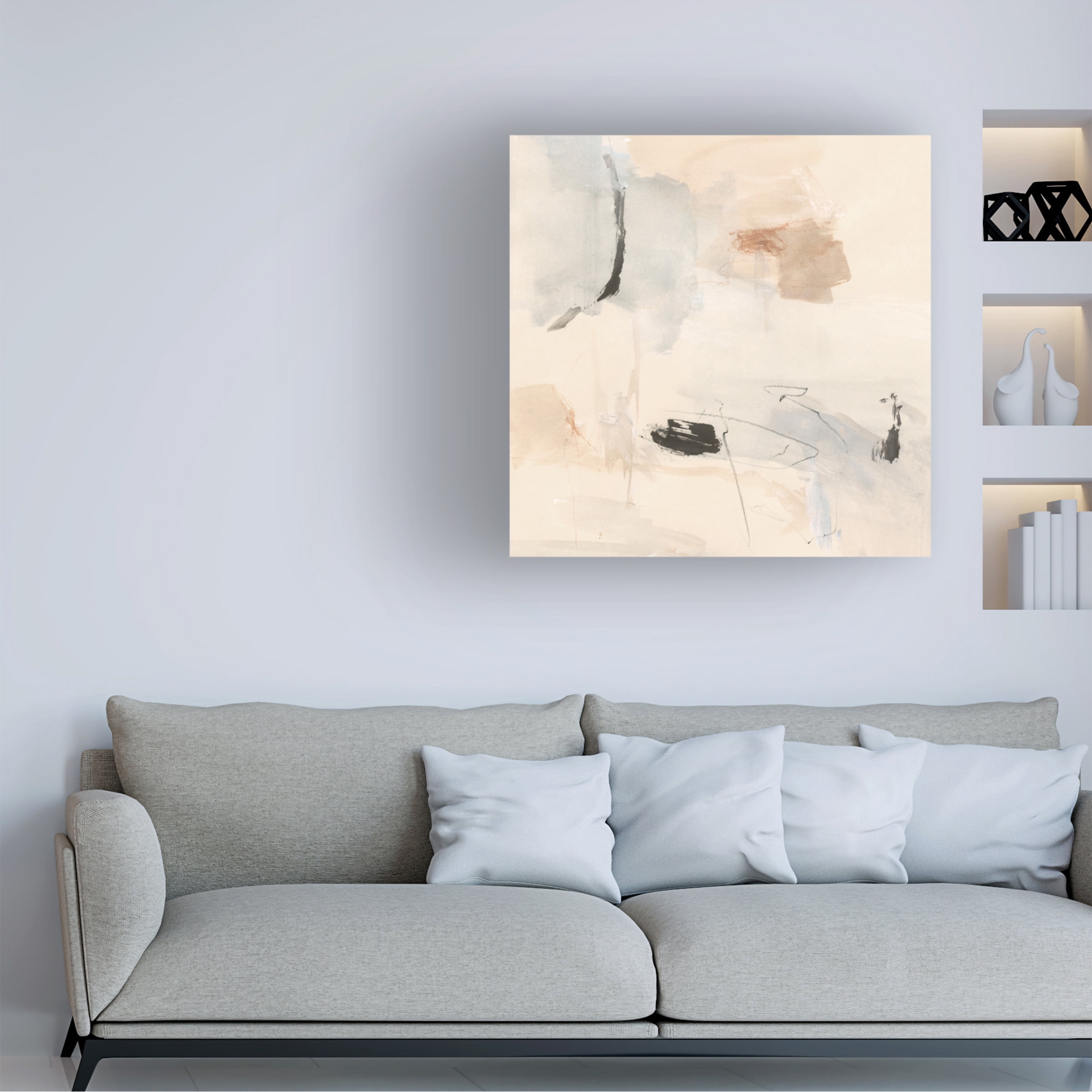 Victoria Barnes 'Oat and Slate I' Canvas Art