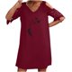 thumbnail image 1 of Vestidos de manga corta con hombros descubiertos y encaje con cuello en V estampado sexy de verano para mujer Fridja bnh5448, 1 of 9