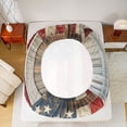 thumbnail image 5 of Homewish Retro US Flag Queen Sheet Sets for Child, Rustic Farmhouse Flat Sheet, Countryside Theme Queen Fitted Sheet, Super Cozy Room Decor, 4-Piece, 5 of 7