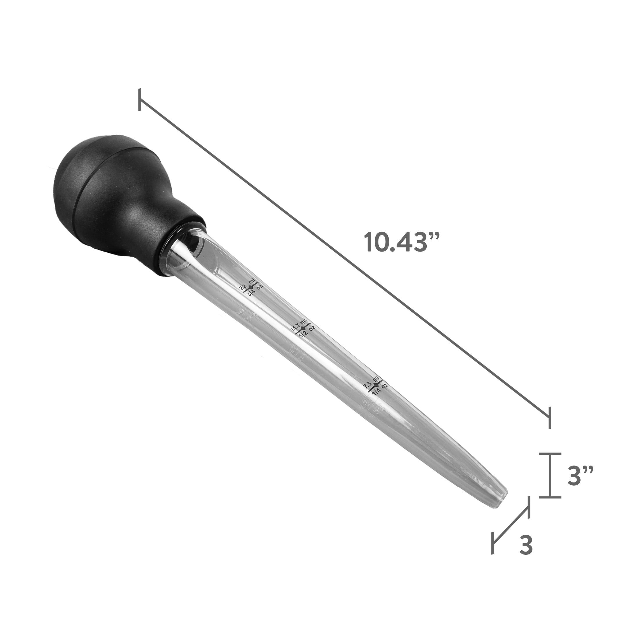 Mainstays Plastic Meat Baster with Cleaning Brush, 10.42"