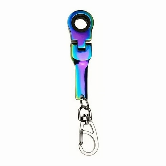 Colorful 10Mm Ratchet Wrench Keychain Tool Steel Construction Compact Size For Key Ring Car Keys Multi Color Finish