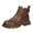 Brown, variant on Gubotare Womens Work Boots Comfortable Women's Zipper Booties Stacked Heel Platform Lug Sole Ankle Booties (Brown,6.5)