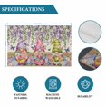 thumbnail image 6 of Blue Purple Gnomes Placemats Set of 6, Spring Vintage Hydrangea Flower Leaf Placemats for Dining Table, Place Mats for Kitchen Tabletop, Waterproof Wipeable Dining Table Mats Set, 6 of 9