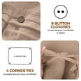 thumbnail image 4 of Superior Cotton Linen Blend Tan Duvet Set, Full/ Queen, 4 of 5