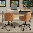 thumbnail image 2 of Giantex Chaise de Bureau à Domicile en Cuir, Chaise d'Ordinateur Pivotante à Roulettes avec Hauteur Réglable, 2, 2 of 6