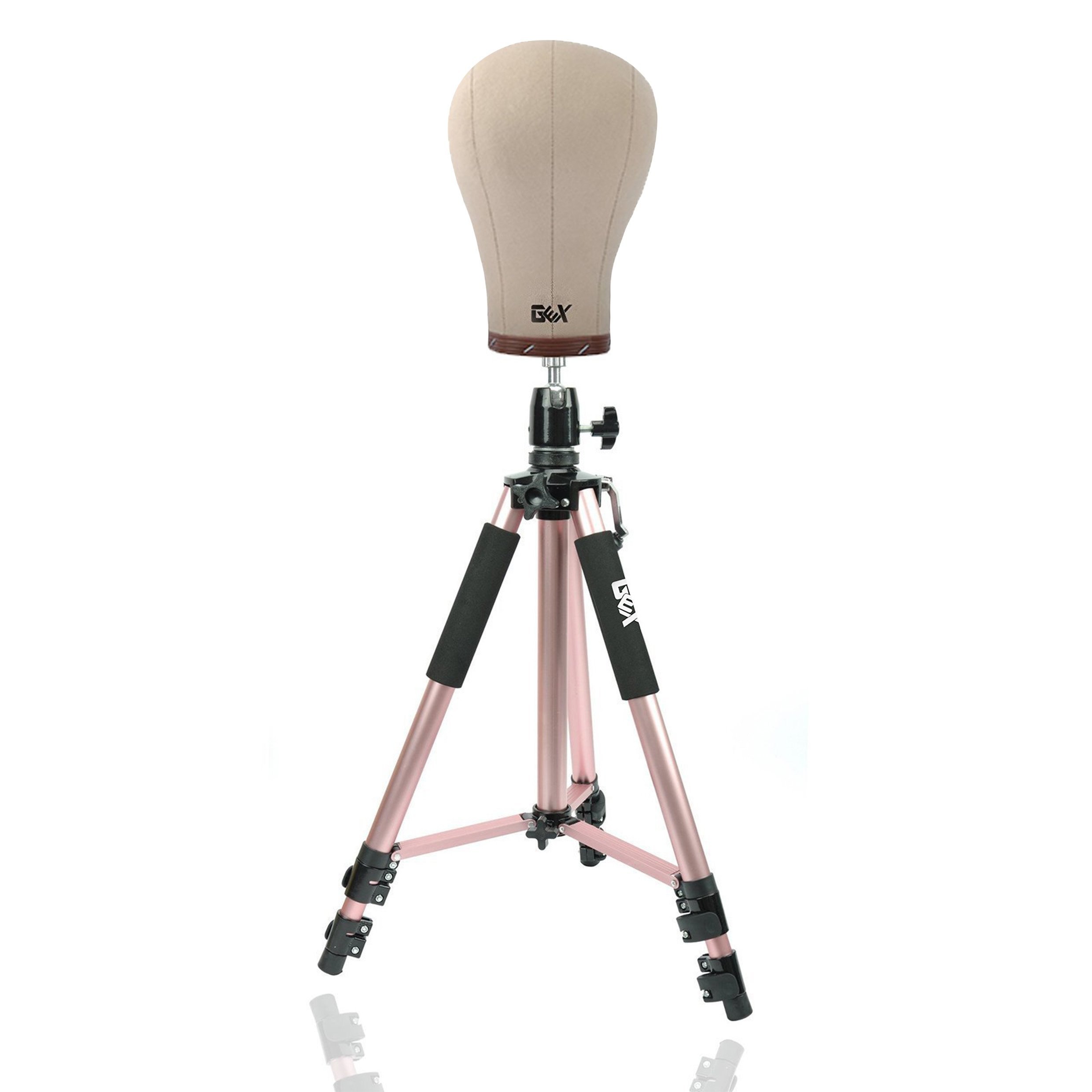 GEX Cork Canvas Block Head Mannequin Head Wig Display Styling Head With