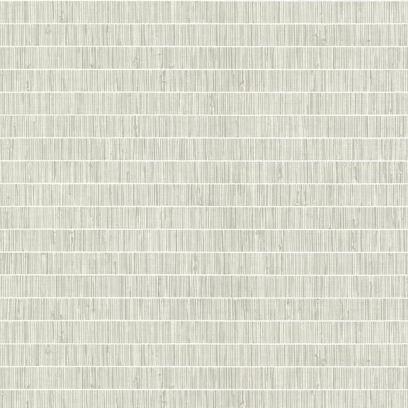Warner Luz Grey Faux Grass Cloth Wallpaper
