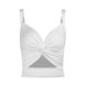 thumbnail image 4 of Gibobby Blusa casual sólida sin mangas con cuello en V para mujer(Blanco,XG), 4 of 5