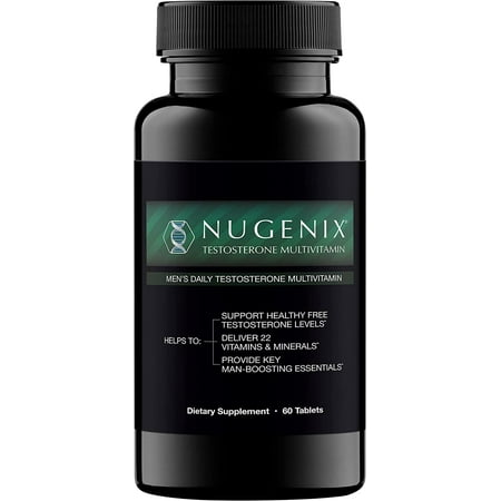 Nugenix Men's Daily Testosterone Multivitamin - 19 Vitamins and Minerals, Supports Free Testosterone