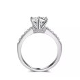 thumbnail image 4 of HeartsAndYou 2ct Round Cut Moissanite Collared Solitaire Engagement Ring for Women 18k White Gold over Silver, 4 of 6