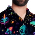 thumbnail image 5 of Alien Men's Short Sleeve Hawaiian Shirt, Casual Printed Button Down Beach Tops for Summer, Spread Collar Mens Shirts Unisex, 5 of 6