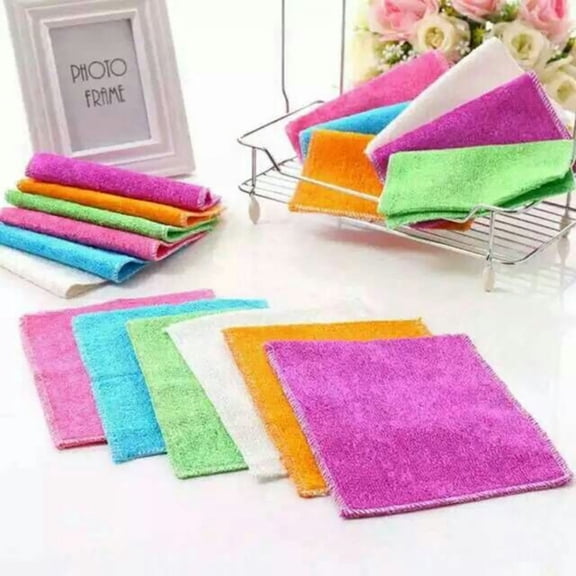 Reusable Dishwashing Rags for Kitchen Cleaning - No Odor Wash Cloths Dish Towels Absorbent Scrubbing Pads - Multi-Purpose Cleaning Rags for Home Restaurant Use