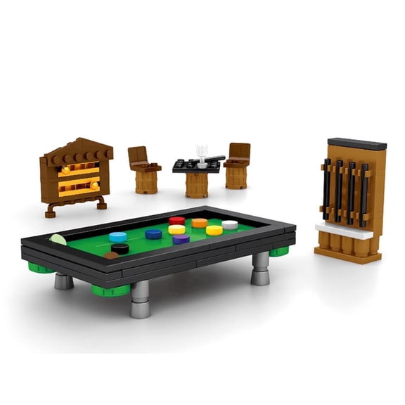 SALYWEE Billiard 140 pcs Micro Building Blocks Desktop Finger Play Toys with Figures for Kids