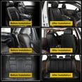 thumbnail image 3 of DIKSOAKR Car Seat Covers Fit for Ford Fiesta 2011-2019 Full Set Seat Cover Waterproof Faux Leather Compatible Airbag Automotive Cushion Protector(5 Seats, Black), 3 of 7