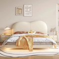 thumbnail image 3 of Yellow Glamorous Double Bed Velvet Kawaii Floating Modern Smart Twin Bed Frame Full Size Sleeping Litera Luxury Bedroom Set My Lux Decor Round, 3 of 7